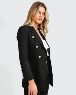 Princess Polina Textured Weave Blazer - Black -Mango Fashion Shop 5swKRo9juDuQmwZjKRrLJZFlU 24651.1711106616