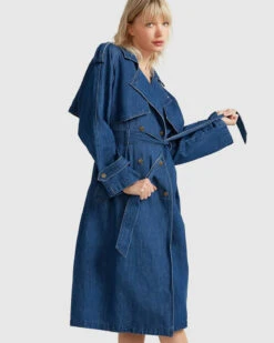 Mango Fashion Shop 13 Wild Skies Denim Trench - Mid Denim