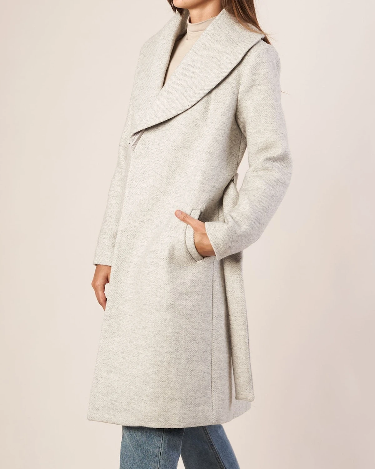 Aspen Wool Coat - Cloud 5 Aspen Wool Coat - Cloud - Image 5