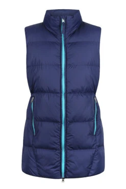 Mango Fashion Shop 19 Weekender Longline Sleeveless Puffer - Oxford Navy / Atoll Blue