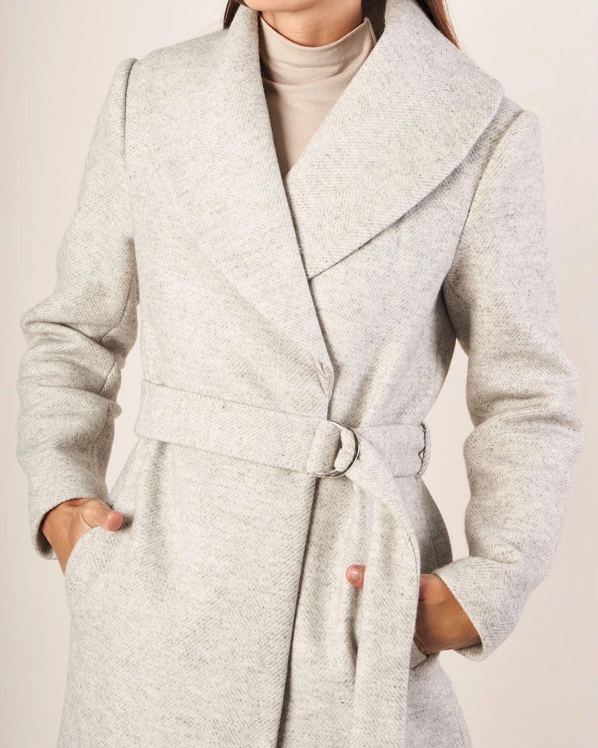 Aspen Wool Coat - Cloud 8 Aspen Wool Coat - Cloud - Image 8