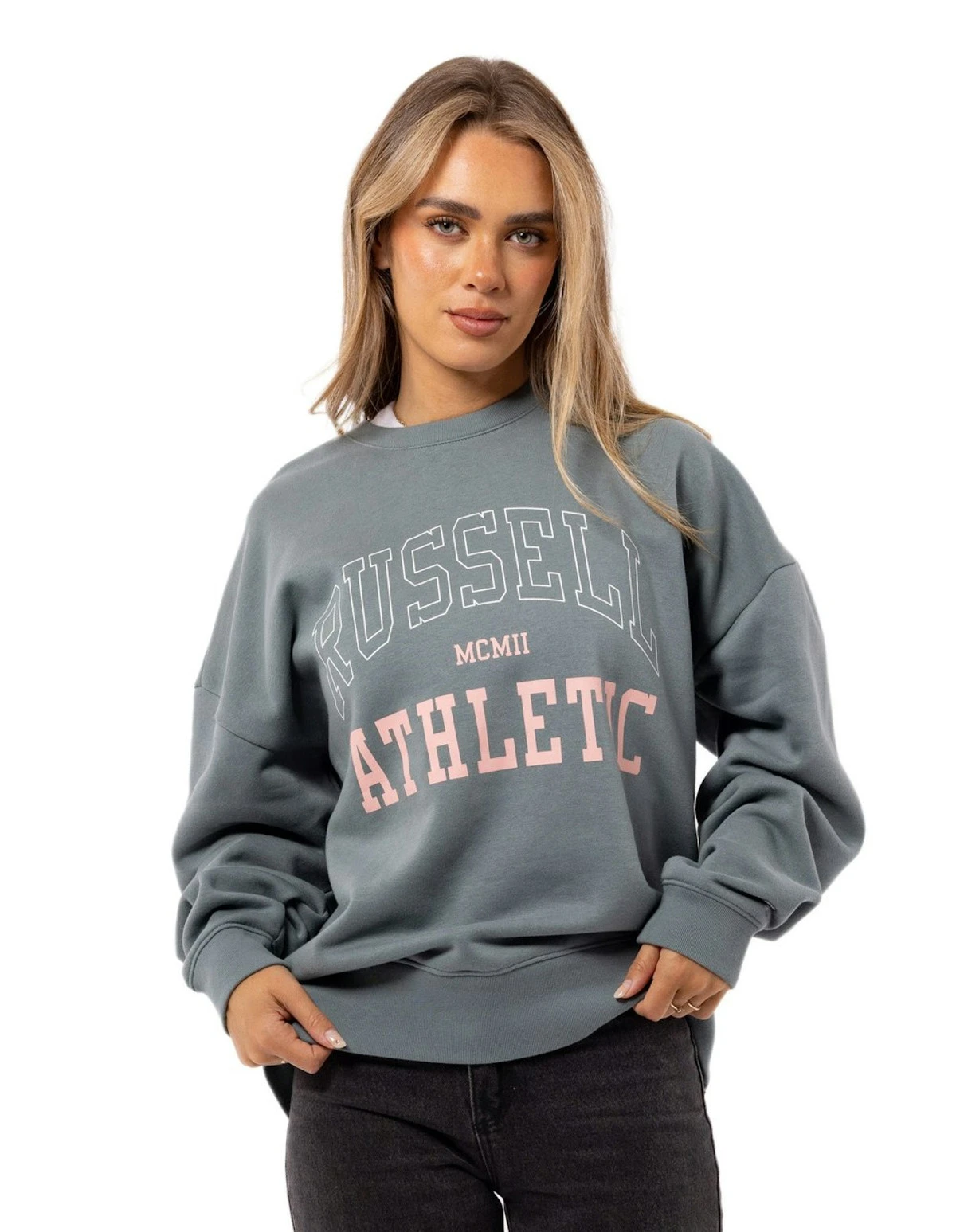 Russell Athletic Women's MCMII Crew - Stormy Sea 5 Russell Athletic Women's MCMII Crew - Stormy Sea - Image 5