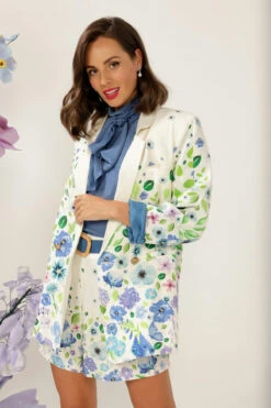 The Buds To Blossom Linen Blazer